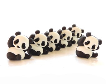 Sitting Panda Buttons by Dress It Up // Jesse James Animal Zoo Embellishments - Set of SIX