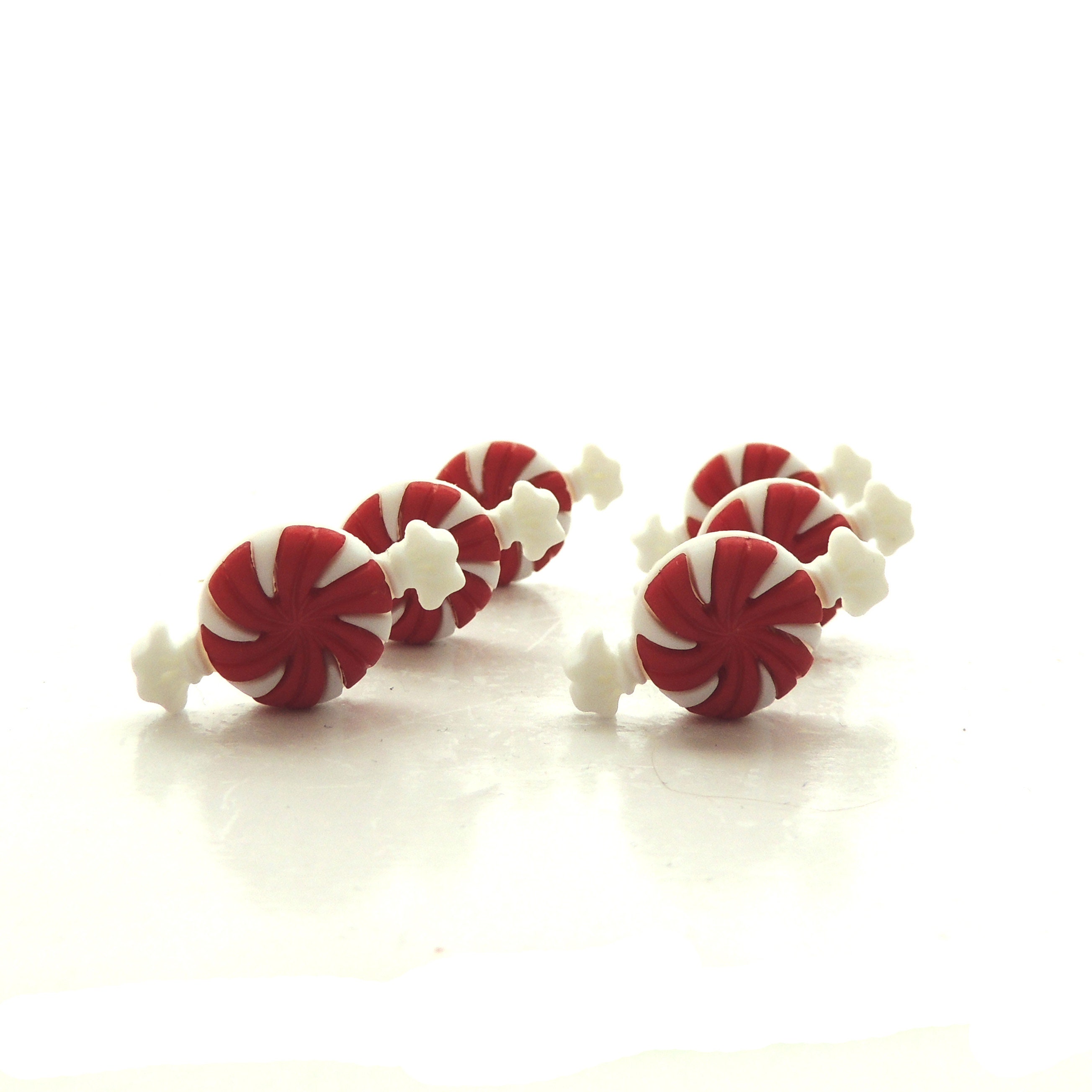 Peppermint Candy Buttons Buttons Galore /Christmas Santa Etsy