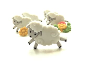 Counting Sheep Buttons by Dress it Up : Farm Animal Embellishments