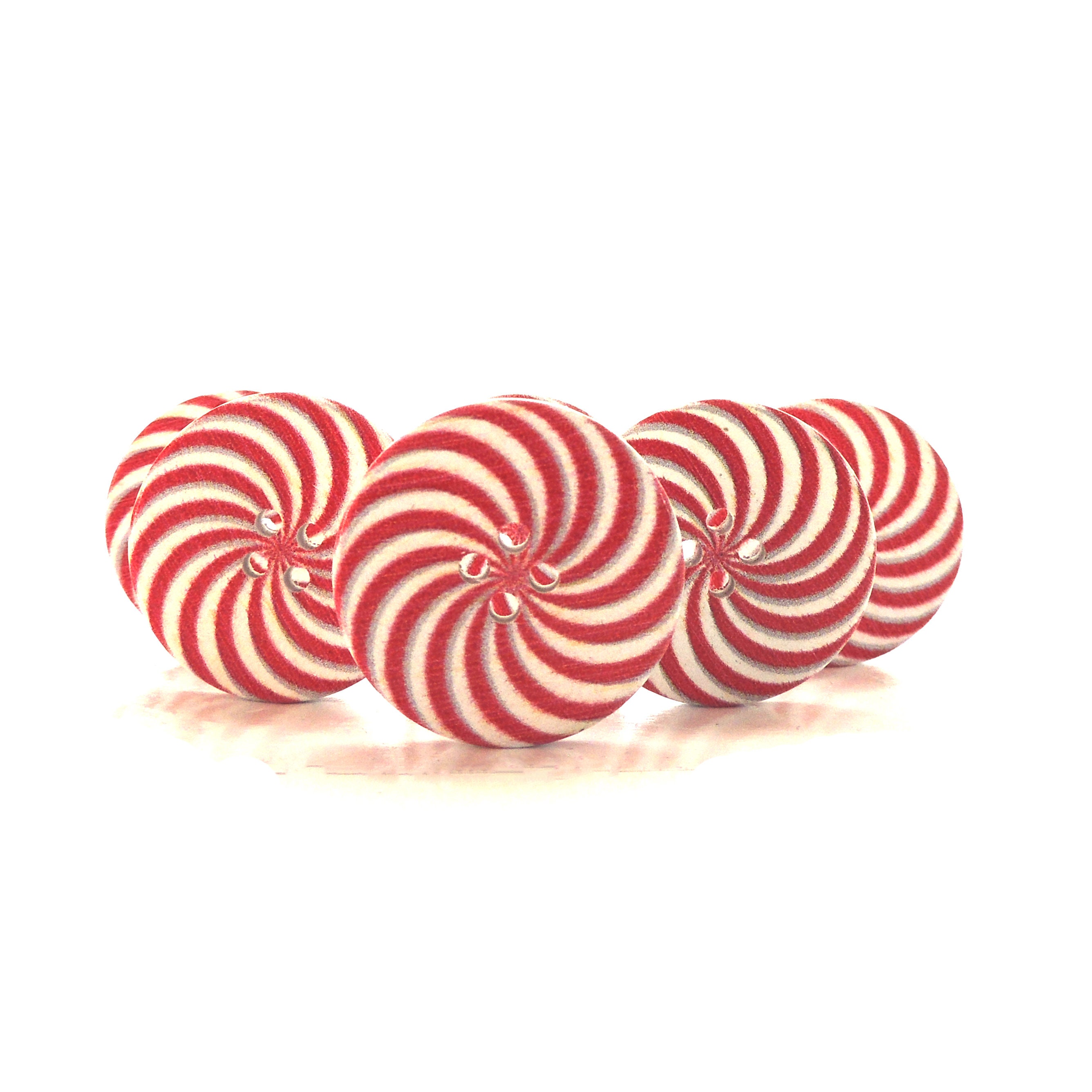 Red and White Spiral Wood Buttons // Sewing scrapbooking kids crafts …