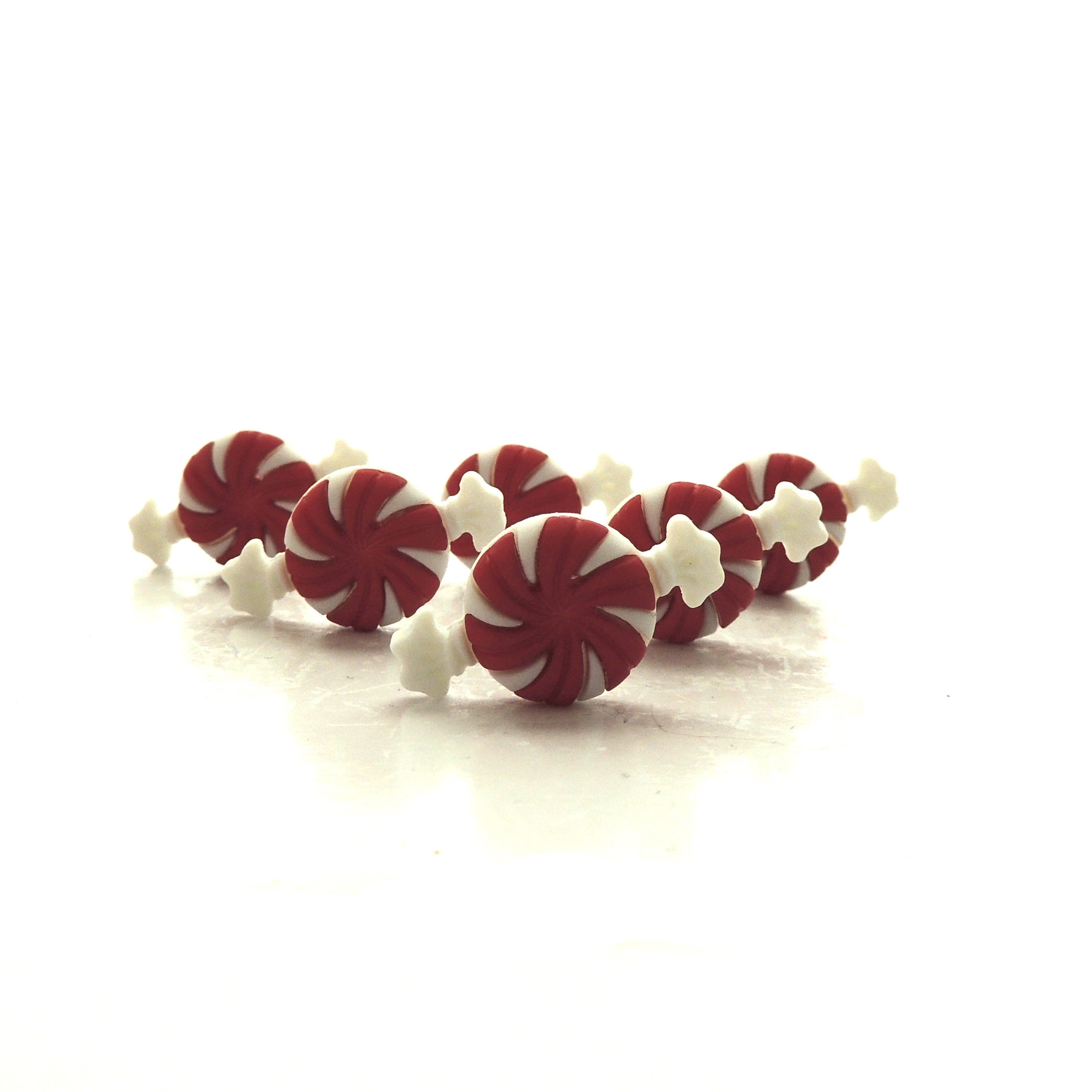 Peppermint Candy Buttons Buttons Galore /Christmas Santa Etsy