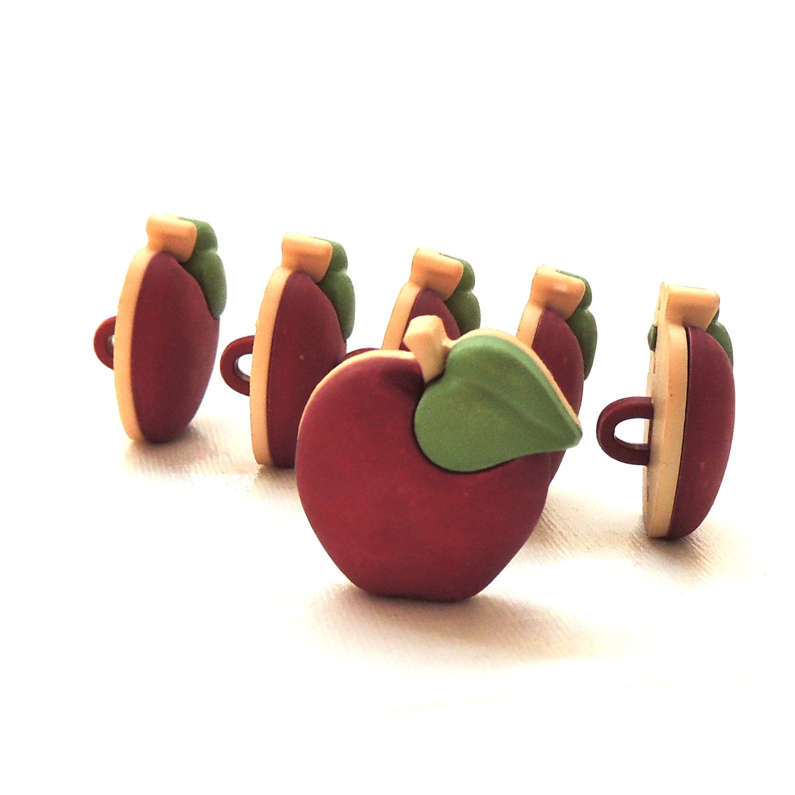 Apple Buttons Buttons Galore / Sewing Crochet Knit Novelty Etsy