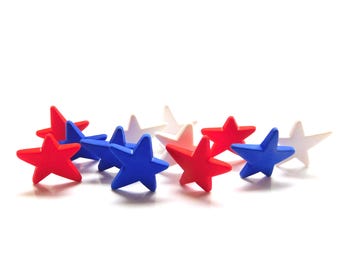 Heritage Stars Buttons by Buttons Galore // Novelty Patriotic Embellishments - Set of 12