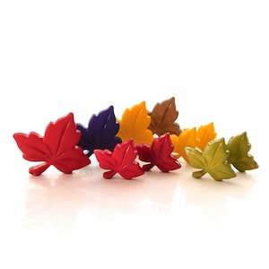 Autumn Leaves Buttons by Buttons Galore // Fall Tree Embellishments - TEN Piece Assortment