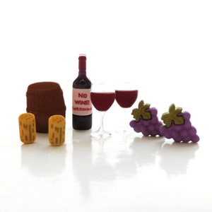 Vineyard Buttons by Shelly&#39;s Buttons // WIne Drinking Embellishments Set