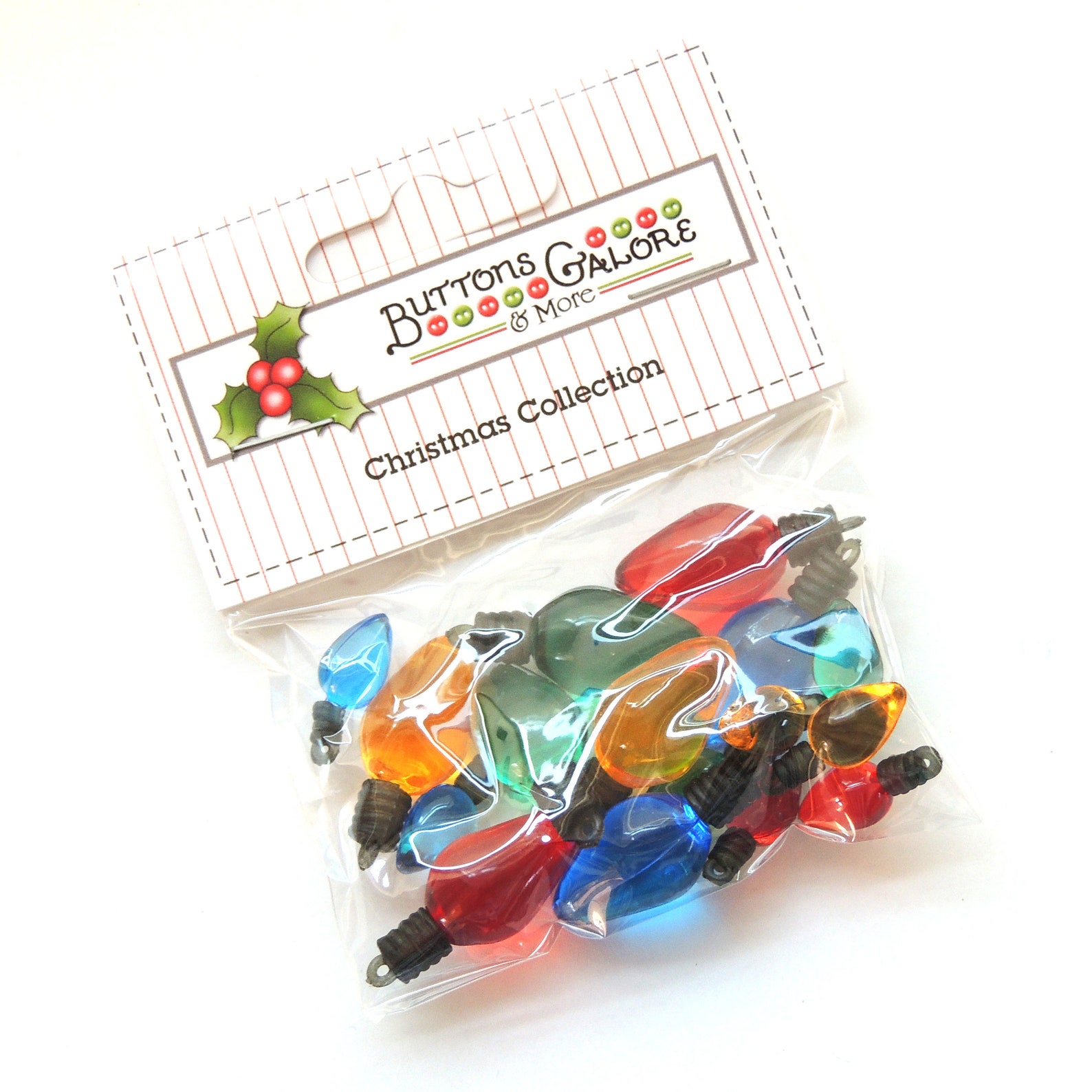 Christmas Light Buttons Buttons Galore / Holiday Bulb Tree Etsy