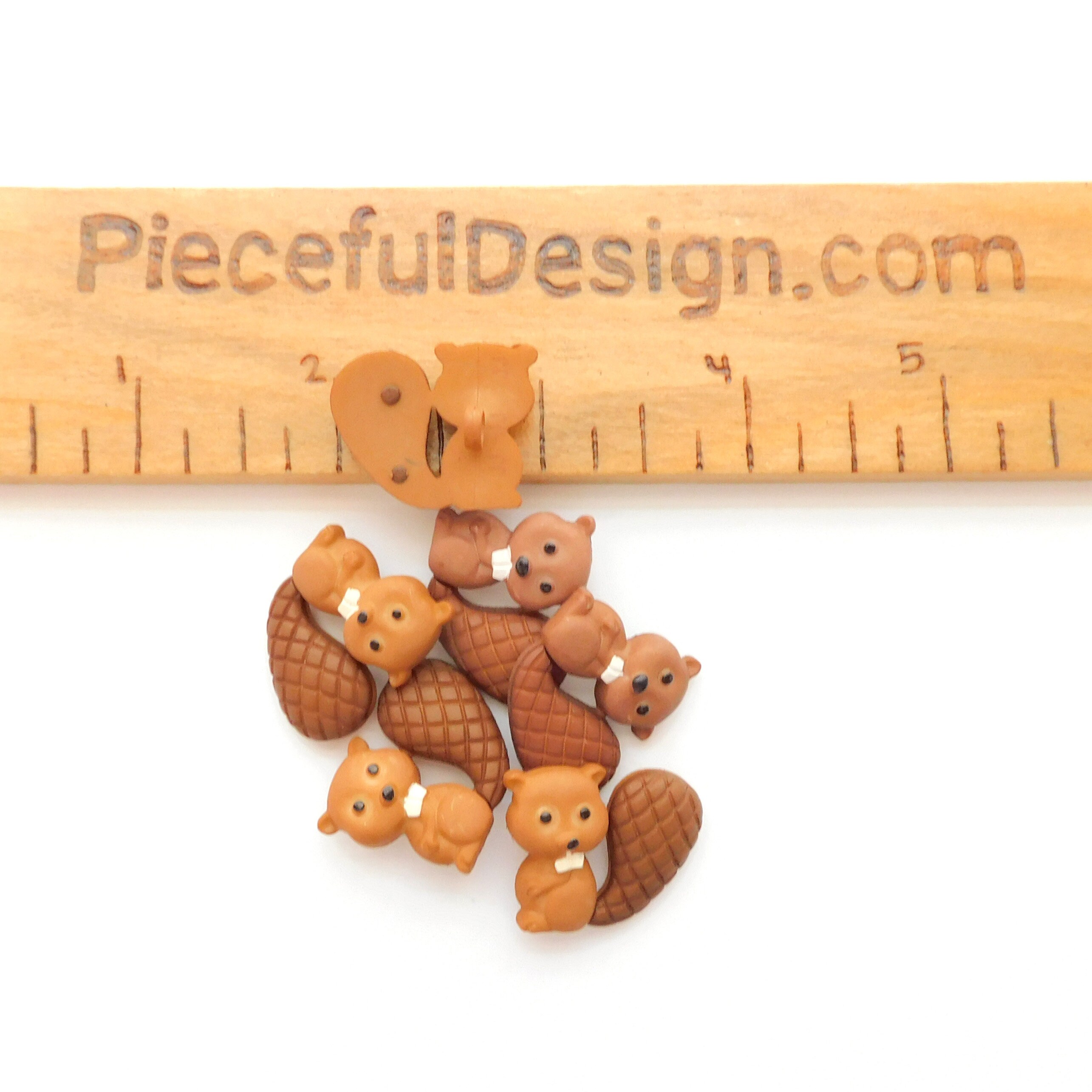 Beaver Buttons by Dress It up // Wild Animal Embellishments - Set of ...