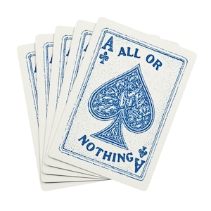 Playing Cards Set, Vintage Card Game, Poker Night Decor, All or Nothing Theme, Casino Gifts for Card Players, Poker Night Essentials