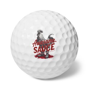Awesome Sauce Golf Balls, Fun Gift for Golf Enthusiasts, Novelty Golf Balls, Perfect for Birthdays, Father&#39;s Day, and Golf Tournaments, 6pcs