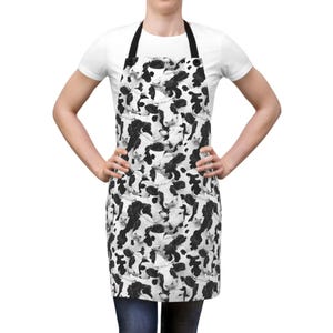 Cow Pattern Apron, Cute Kitchen Gift for Chefs, Farmhouse Decor, Creative Cooking Outfit, Funny BBQ Apron