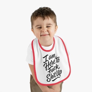 Funny Baby Bib, Hilarious Baby Gift, Cute Bib for Toddlers, Unique Bib for New Parents, Baby Shower Gift, Quirky Baby Accessories