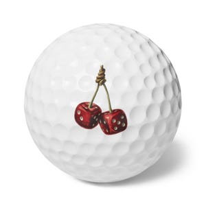 Lucky Charm Golf Balls, 6pcs - Unique Gift for Golfers, Personalized Golf Accessories, Casino Vibes, Great for Birthdays, Holidays