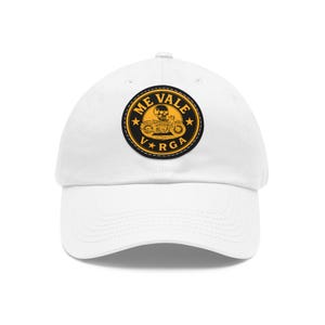 Stijlvolle papa-hoed met leren patch, casual pet, cadeau voor vader, dagelijks gebruik, Me Vale Verga, uniek accessoire