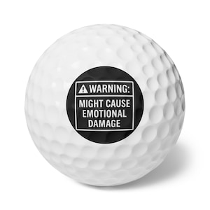 Emotional Damage Golf Balls, Funny Golf Gift, Unique Golf Accessory, Birthday Gift for Golfers, Novelty Golf Balls, Golf Party Favors