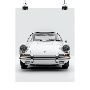 Vintage Car Porsche Art Poster, Black and White Decor, Automotive Wall Art, Classic Car Lovers Gift, Minimalist Home Decor