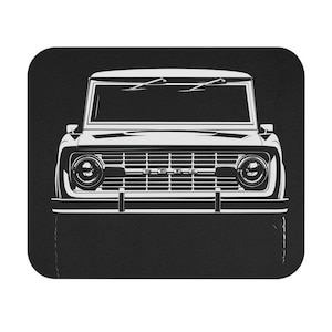 Vintage Bronco Mouse Pad, Classic Car Decor, Office Accessory, Gift for Car Lovers, Retro Office Decor