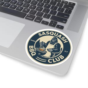 Pegatinas del Sasquash BBQ Club / Decoración divertida para exteriores, perfectas para parrillas, regalos para amantes de las barbacoas, calcomanías para autos, ¡extrañas pero geniales!
