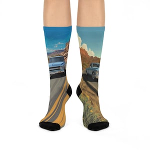 Vintage Chevy Trucks Print Cushioned Crew Socks | Perfect Gift for Car Lovers, Road Trip Accessories, Unique Sock Designs, [...]