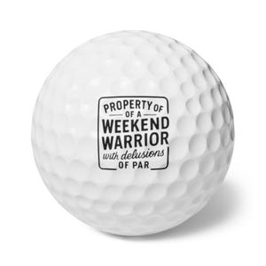 Weekend Warrior Golf Balls - 6-Pack, Funny Golf Gifts for Him, Golf Accessories, Golf Lover, Unique Golf Gifts, Weekend Golf Set