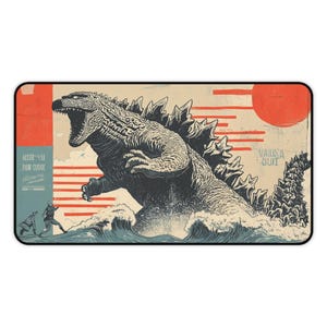 Godzilla Desk Mat | Gaming Mouse Pad | Home Office Decor | Unique Gift ...