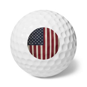 Patriotic Golf Balls Set, 6pcs Custom Golf Balls, USA Flag Design Golfers Gift, Golf Accessories, Perfect for Golf Gifts