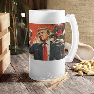 Taste of Freedom, Frosted Glass Beer Mug - Festive Holiday Cheers, Unique Gift for Beer Lovers, Party Essential, Collectible Drinkware