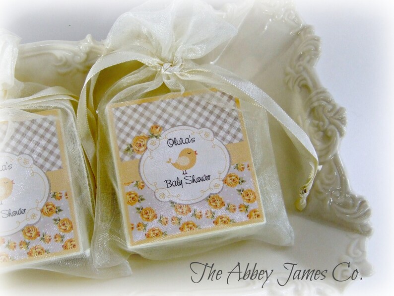 Shabby Chic Baby Shower Favors Baby Shower Favors Yellow And Etsy