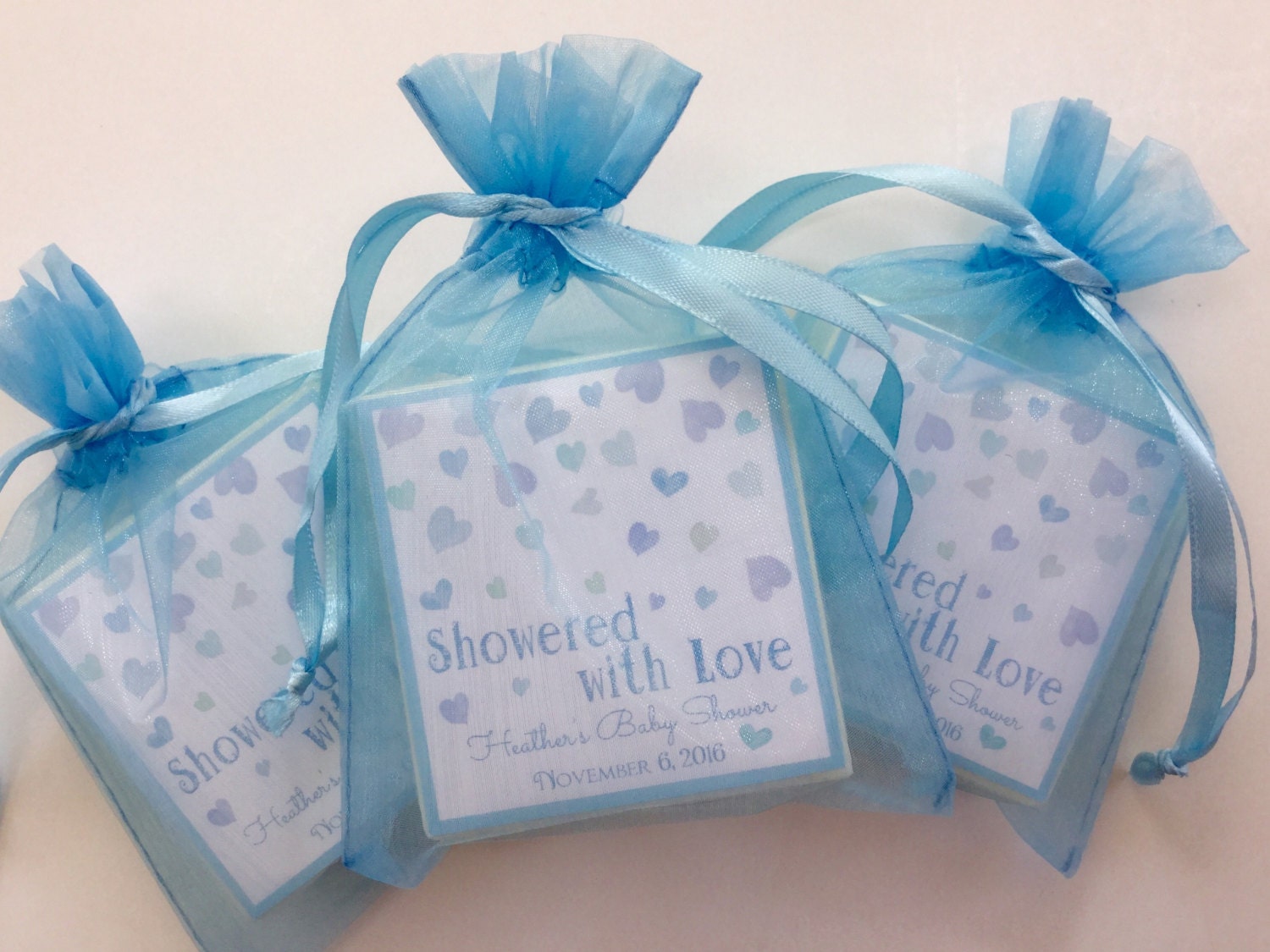 Baby Boy Shower Favor Soap Favors set of 10 Watercolor Blue Etsy