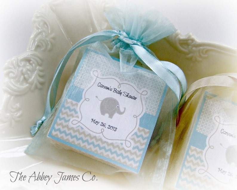 Baby Boy Shower Favors Soap Elephant Set Of 10