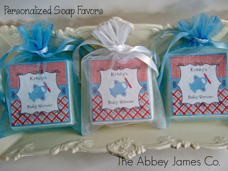 Baby Boy Shower Favors Soap Favors Airplane Favors Set Of Etsy