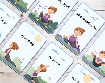 Kids Yoga Poses Flashcards: Printable Movement Activity (Digital Download)