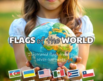 World Flags Vector Icons: 195 Countries Vinyl Decals (Digital Download)