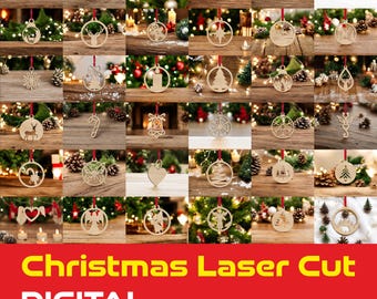 Christmas Laser Cut 3D Designs: Ornaments, Decor SVG Files (Glowforge Compatible)