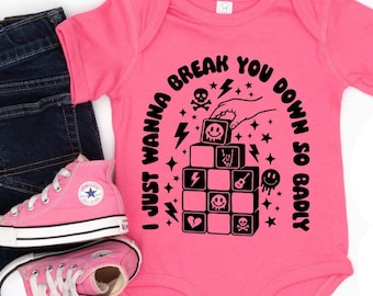 Tutina per neonati pop punk: outfit emo "Break You Down" per genitori alternativi