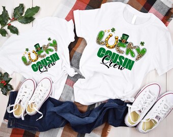 St. Patrick's Day Cousin Shirts, Lucky Cousin Crew Tee, Shamrock Kid's, Cute Cousin Shirt, Lucky Cousin Crew T-Shirt for St. Patrick's Day
