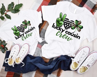 St. Patrick's Day Cousin Shirts, Lucky Cousin Crew Tee, Shamrock Kid's, Cute Cousin Shirt, Lucky Cousin Crew T-Shirt for St. Patrick's Day