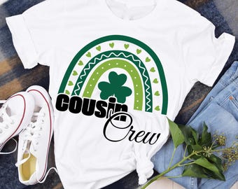 St Patrick Cousin crew rainbow shirts, Lucky Cousin Crew Tee, Shamrock Kid's, Irish Cousin Shirt, Lucky Cousin Crew T-Shirt, rainbow shirt