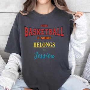Personalized Basketball T-Shirt, custom basketball shirt, Personalized basketball gifts for girlfriend boyfriend,custom basketball mom shirt