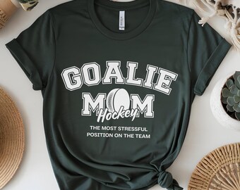 Goalie Mom Hockey Tee, Gift for Hockey Moms, Sports Fan Apparel, goalie mom gift, hockey mom era, hockey mom t-shirt, goalie mama shirt