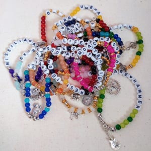 Ghost band inspired bracelets, randomly picked, includes ghouls, ghoulettes, and song titles