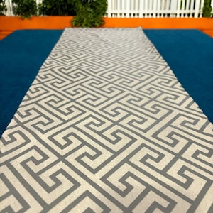 Runner da tavolo personalizzato, motivo a greca, runner da tavolo in velluto, runner da tavolo lungo, runner da tavolo moderno, regalo per lei, 23 colori diversi