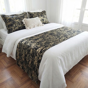 Caminho de cama de veludo em 13 cores - Decoração de quarto luxuosa e macia, toque de estilo hoteleiro e design durável para camas, presente de boas-vindas