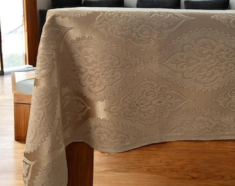 Chenille-sammetsduk, bordsduk i anpassad storlek, stor bordsduk, heminredning, elegant handgjord bordsduk, 10 olika färger