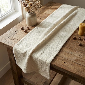 Camino de mesa de algodón personalizado, varios tamaños y colores, ideas de decoración, camino de mesa para bodas, camino de mesa rústico, camino de mesa blanco