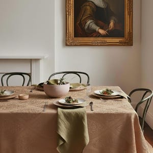 Mantel de terciopelo de chenilla, tamaño personalizado, grande, decoración del hogar, elegante mantel hecho a mano, 10 colores diferentes imagen 2