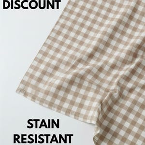 Cotton Tablecloth, Gingham Tablecloth, Custom Tablecloth, Oval Tablecloth, Handmade Gift, Farmhouse Tablecloth, 9 Different Colors image 2