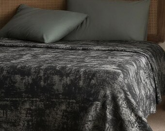 Decorative Velvet Bedspread, Handmade Custom Size Coverlet, Luxury Bed Cover, Lightweight Bedspread, Bedroom Decor, Many Color Options
