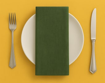 Guardanapos de linho - 46 cores, conjunto de guardanapos de mesa duráveis para jantar, guardanapos de coquetel, presente perfeito de linho para ela e para refeições em casa.