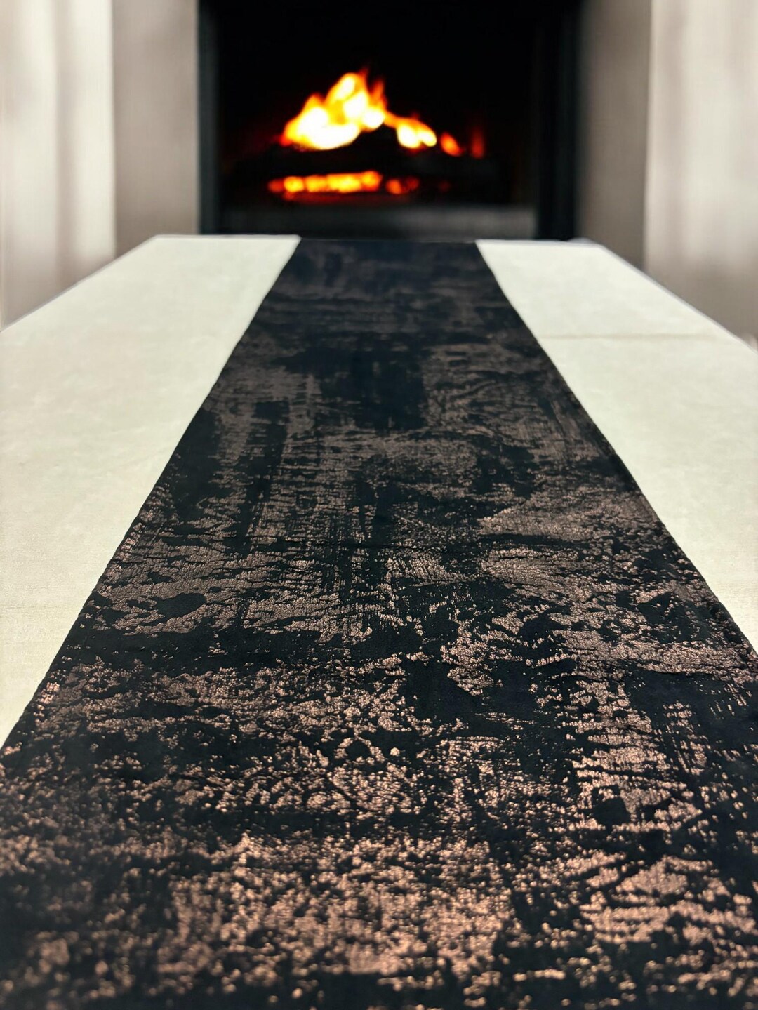 Custom Table Runner, Velvet Textured Table Runner, Modern Table Runner ... - Commercial Textured Table Runners