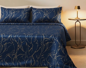 Decorative Velvet Bedspread, Handmade Custom Size Coverlet, Luxury Bed Cover, Lightweight Bedspread, Bedroom Decor, Gift For Her